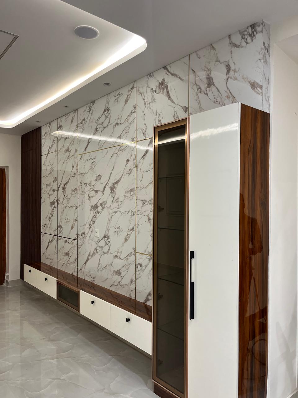 Custom TV unit and wall panel project
